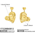 Hammered Heart Gold / Earrings