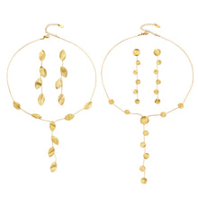 316L Stainless Steel 18K PVD Gold Hammered Leaf Jewelry Set made with 316L stainless steel and 18K PVD gold finish for wholesale jewelry buyers - image 4