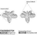 Steel Hammered Flower Drop Earrings / Earrings