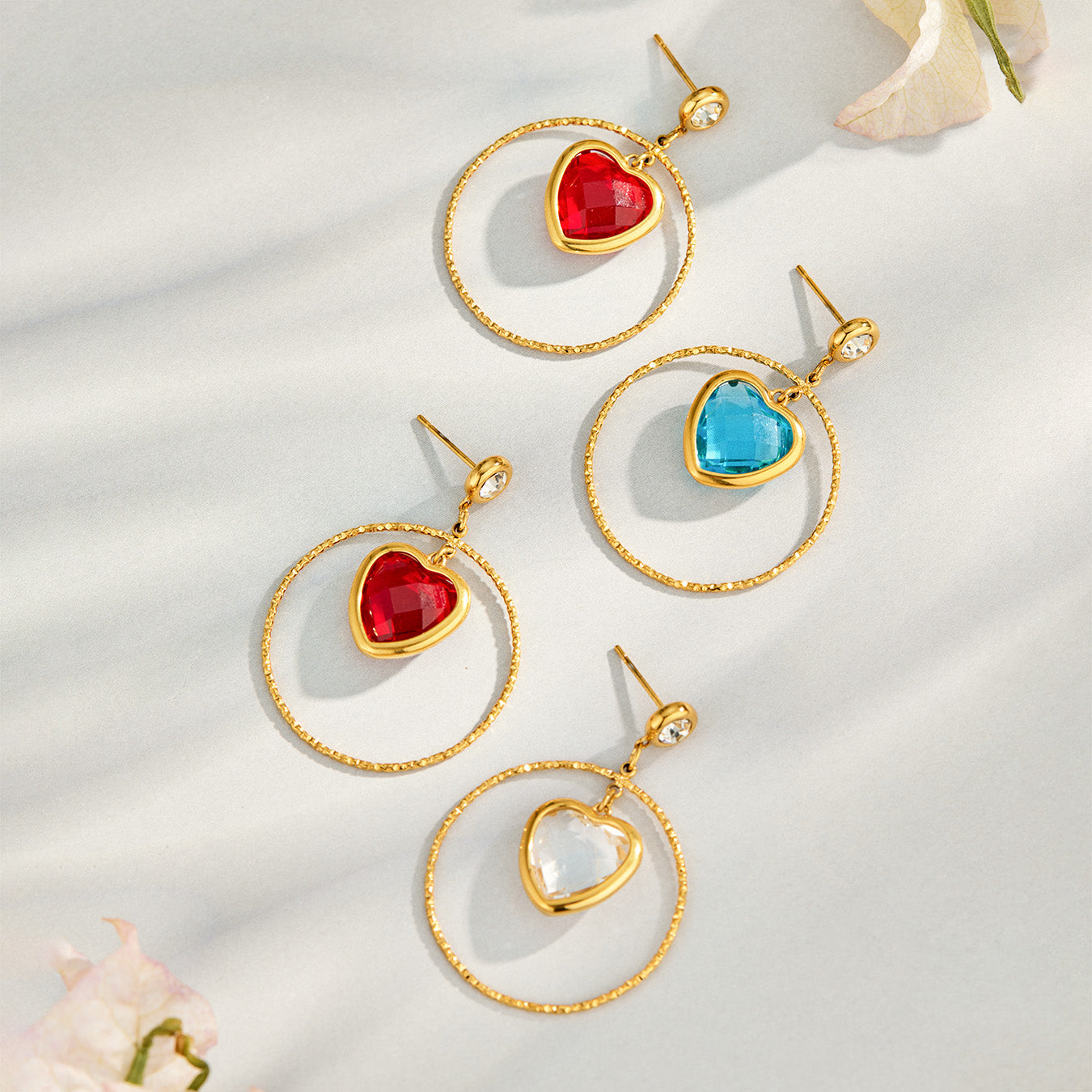 316L Stainless Steel 18K PVD Gold Heart Earring made with 316L stainless steel and 18K PVD gold finish for wholesale jewelry buyers - image 10