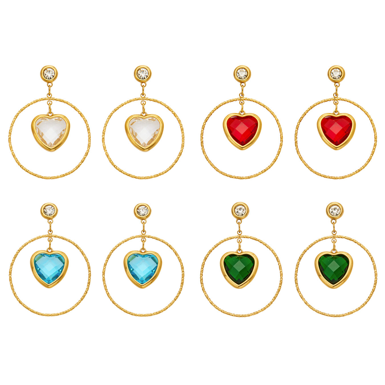 316L Stainless Steel 18K PVD Gold Heart Earring made with 316L stainless steel and 18K PVD gold finish for wholesale jewelry buyers - image 5