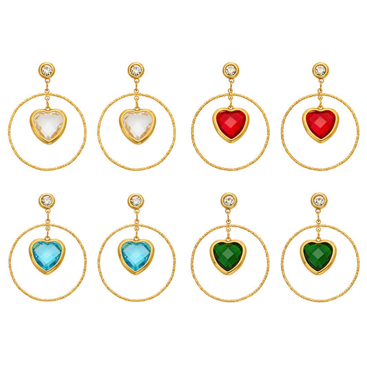 316L Stainless Steel 18K PVD Gold Heart Earring made with 316L stainless steel and 18K PVD gold finish for wholesale jewelry buyers - image 5