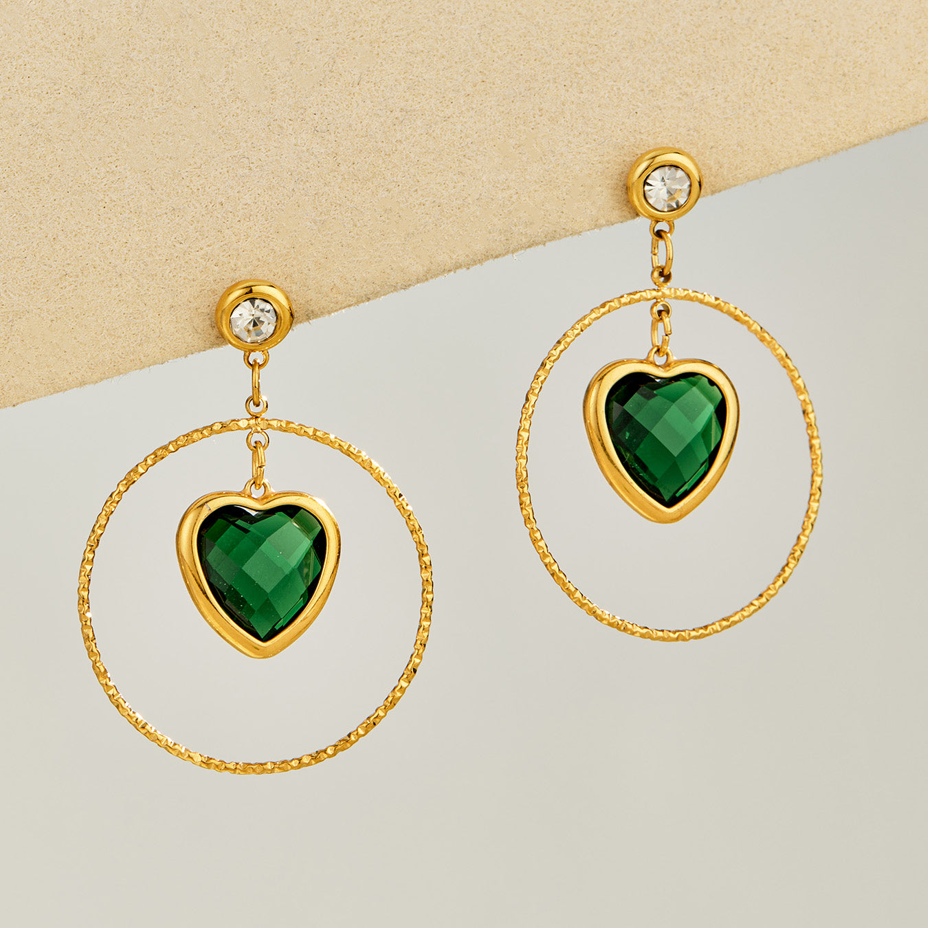 316L Stainless Steel 18K PVD Gold Heart Earring made with 316L stainless steel and 18K PVD gold finish for wholesale jewelry buyers - image 7