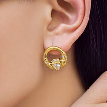 Stylish gold heart earrings for everyday wear
