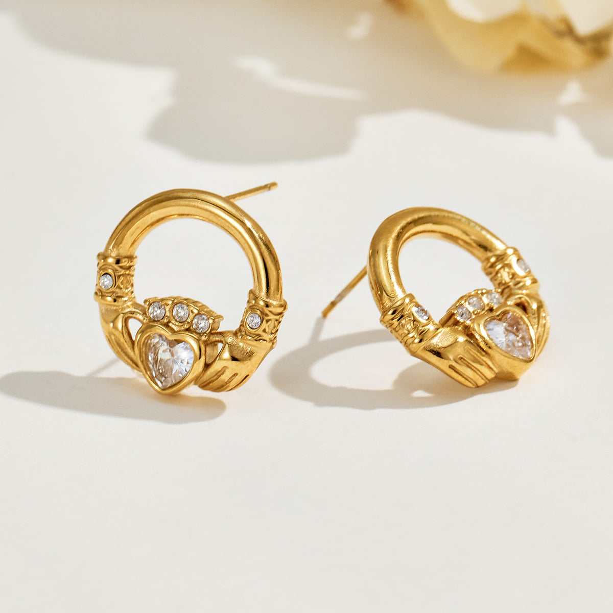 316L Stainless Steel 18K PVD Gold Heart Earrings made with 316L stainless steel and 18K PVD gold finish for wholesale jewelry buyers - image 10