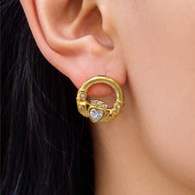 316L Stainless Steel 18K PVD Gold Heart Earrings made with 316L stainless steel and 18K PVD gold finish for wholesale jewelry buyers - image 4