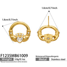 316L Stainless Steel 18K PVD Gold Heart Earrings made with 316L stainless steel and 18K PVD gold finish for wholesale jewelry buyers - image 6