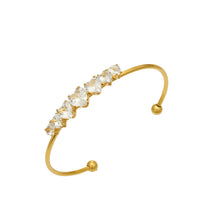 316L Stainless Steel 18K PVD Gold Heart Zircon Bangle made with 316L stainless steel and 18K PVD gold finish for wholesale jewelry buyers - image 10