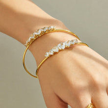 Close-up of heart zircon design detail