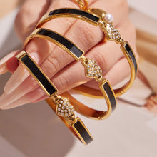 316L Stainless Steel 18K PVD Gold Heart Zircon Bangle made with 316L stainless steel and 18K PVD gold finish for wholesale jewelry buyers - image 7