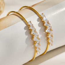 316L Stainless Steel 18K PVD Gold Heart Zircon Bangle made with 316L stainless steel and 18K PVD gold finish for wholesale jewelry buyers - image 7