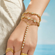 316L Stainless Steel 18K PVD Gold Heart Zircon Bracelet made with 316L stainless steel and 18K PVD gold finish for wholesale jewelry buyers - image 13