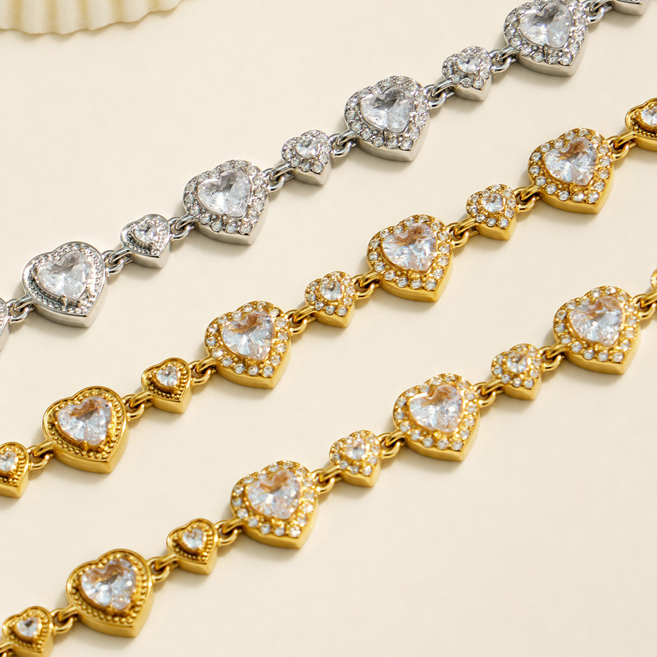 Heart Zircon Bracelet Gold Color