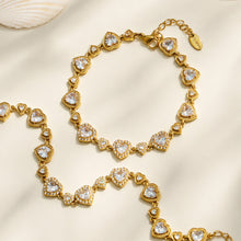 316L Stainless Steel 18K PVD Gold Heart Zircon Bracelet made with 316L stainless steel and 18K PVD gold finish for wholesale jewelry buyers - image 4