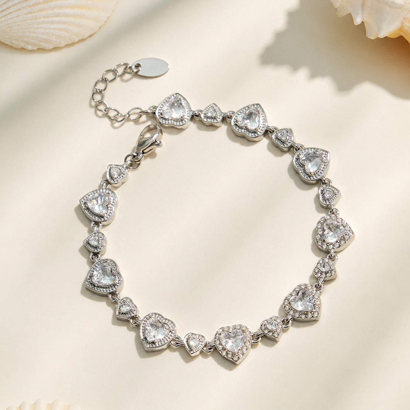316L Stainless Steel 18K PVD Gold Heart Zircon Bracelet made with 316L stainless steel and 18K PVD gold finish for wholesale jewelry buyers - image 5