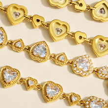 316L Stainless Steel 18K PVD Gold Heart Zircon Bracelet made with 316L stainless steel and 18K PVD gold finish for wholesale jewelry buyers - image 6