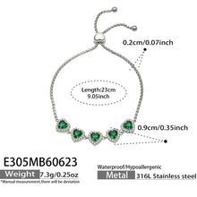 316L Stainless Steel 18K PVD Gold Heart Zircon Bracelet made with 316L stainless steel and 18K PVD gold finish for wholesale jewelry buyers - image 9