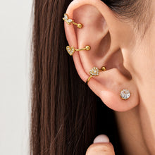 316L Stainless Steel 18K PVD Gold Heart Zircon Clip Earrings made with 316L stainless steel and 18K PVD gold finish for wholesale jewelry buyers - image 12