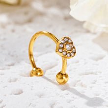 316L Stainless Steel 18K PVD Gold Heart Zircon Clip Earrings made with 316L stainless steel and 18K PVD gold finish for wholesale jewelry buyers - image 7