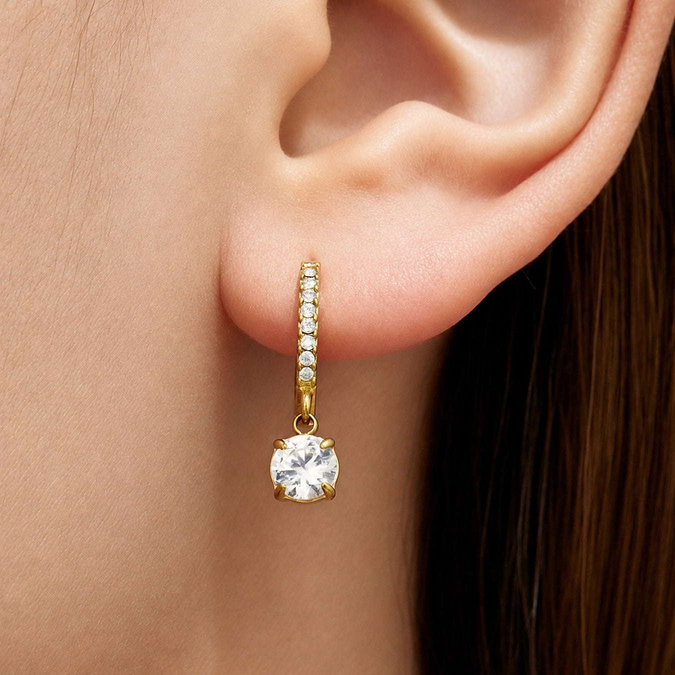 316L Stainless Steel 18K PVD Gold Heart Zircon Earrings made with 316L stainless steel and 18K PVD gold finish for wholesale jewelry buyers - image 17