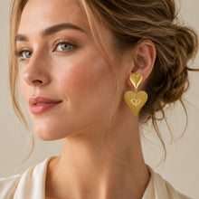 316L Stainless Steel 18K PVD Gold Heart Zircon Earrings made with 316L stainless steel and 18K PVD gold finish for wholesale jewelry buyers - image 9
