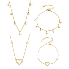 316L Stainless Steel 18K PVD Gold Heart Zircon Necklace made with 316L stainless steel and 18K PVD gold finish for wholesale jewelry buyers - image 5