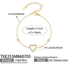 316L Stainless Steel 18K PVD Gold Heart Zircon Necklace made with 316L stainless steel and 18K PVD gold finish for wholesale jewelry buyers - image 7