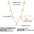 Necklace / Inlaid Zircon Gold / 5cm