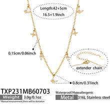 316L Stainless Steel 18K PVD Gold Heart Zircon Necklace made with 316L stainless steel and 18K PVD gold finish for wholesale jewelry buyers - image 8