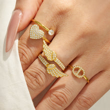 316L Stainless Steel 18K PVD Gold Heart Zircon Ring Set made with 316L stainless steel and 18K PVD gold finish for wholesale jewelry buyers - image 14