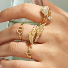 316L Stainless Steel 18K PVD Gold Heart Zircon Ring Set made with 316L stainless steel and 18K PVD gold finish for wholesale jewelry buyers - image 16