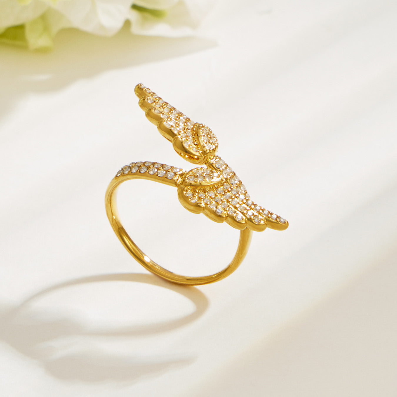 316L Stainless Steel 18K PVD Gold Heart Zircon Ring Set made with 316L stainless steel and 18K PVD gold finish for wholesale jewelry buyers - image 6
