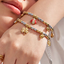 Elegant insect pendant bracelet in stainless steel