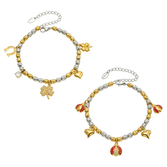 316L Stainless Steel 18K PVD Gold Insect Pendant Bracelet made with 316L stainless steel and 18K PVD gold finish for wholesale jewelry buyers - image 10