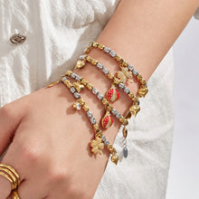 316L Stainless Steel 18K PVD Gold Insect Pendant Bracelet made with 316L stainless steel and 18K PVD gold finish for wholesale jewelry buyers - image 11