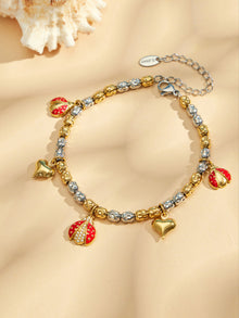 Stylish gold variant of the insect pendant bracelet