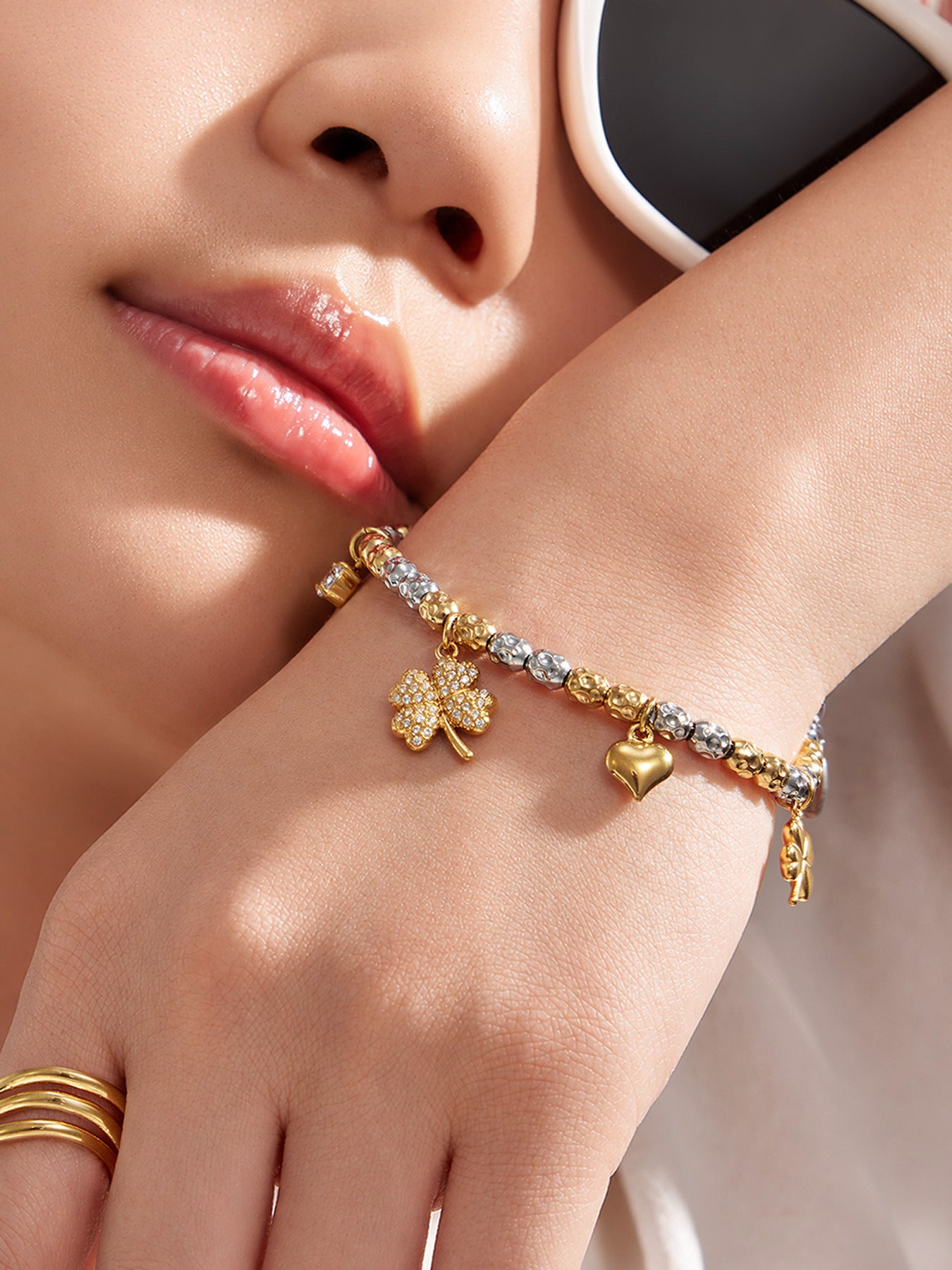 316L Stainless Steel 18K PVD Gold Insect Pendant Bracelet made with 316L stainless steel and 18K PVD gold finish for wholesale jewelry buyers - image 6