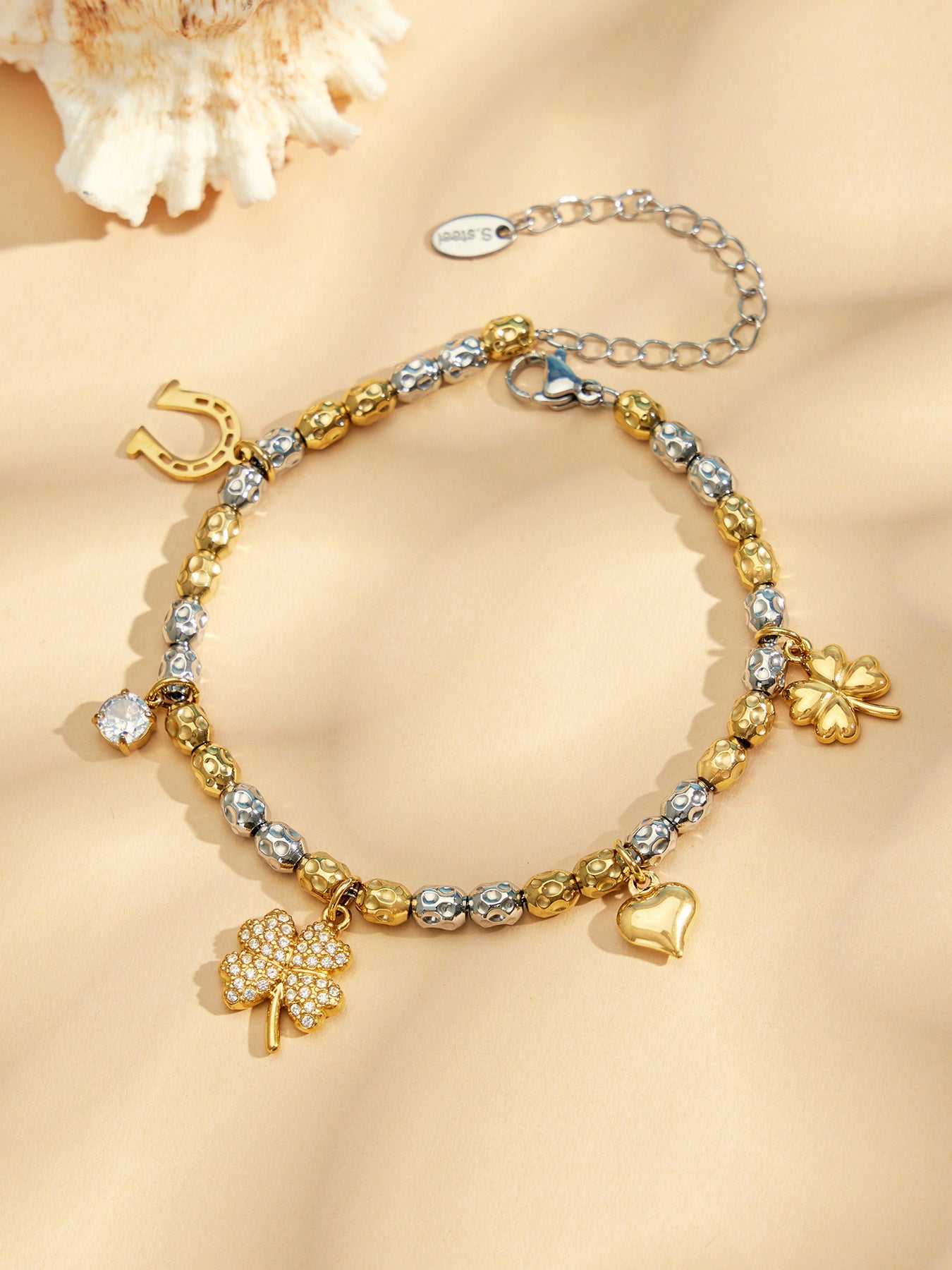316L Stainless Steel 18K PVD Gold Insect Pendant Bracelet made with 316L stainless steel and 18K PVD gold finish for wholesale jewelry buyers - image 8