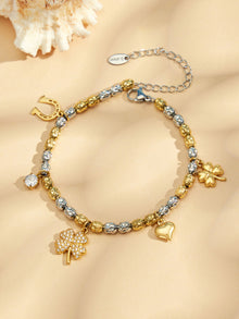 316L Stainless Steel 18K PVD Gold Insect Pendant Bracelet made with 316L stainless steel and 18K PVD gold finish for wholesale jewelry buyers - image 8