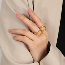 316L Stainless Steel 18K PVD Gold Irregular Fashion Ring made with 316L stainless steel and 18K PVD gold finish for wholesale jewelry buyers - image 5