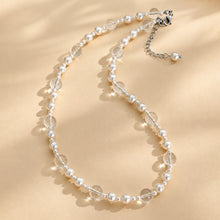 Irregular Pearl Necklace on display
