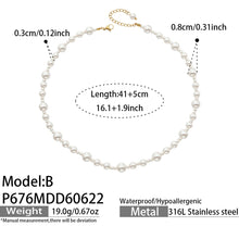 316L Stainless Steel 18K PVD Gold Irregular Pearl Necklace made with 316L stainless steel and 18K PVD gold finish for wholesale jewelry buyers - image 10