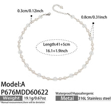 316L Stainless Steel 18K PVD Gold Irregular Pearl Necklace made with 316L stainless steel and 18K PVD gold finish for wholesale jewelry buyers - image 8