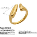 Geometric Gold Open Band / Size 6