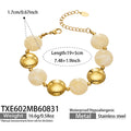 TXE602 – Bracelet / Ivory Resin Gold / 19+5 cm