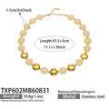 TXP602 – Necklace / Ivory Resin Gold / 43.5+5 cm