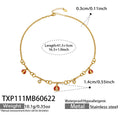 Necklace / Gold Ladybug Enamel Zircon / 5cm