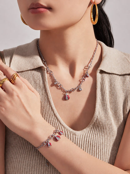316L Stainless Steel 18K PVD Gold Ladybug Zircon Bracelet and Necklace made with 316L stainless steel and 18K PVD gold finish for wholesale jewelry buyers - image 7
