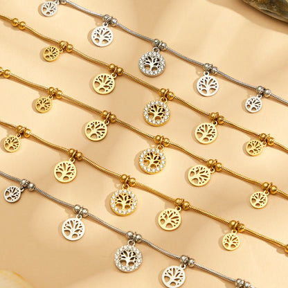 316L Stainless Steel 18K PVD Gold Life Tree Bracelet made with 316L stainless steel and 18K PVD gold finish for wholesale jewelry buyers - image 12