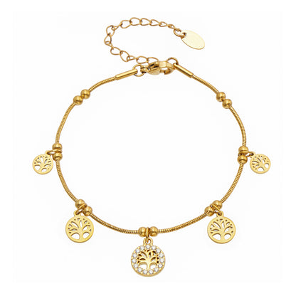 316L Stainless Steel 18K PVD Gold Life Tree Bracelet made with 316L stainless steel and 18K PVD gold finish for wholesale jewelry buyers - image 6